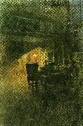 Carl Larsson vid flygeln oil painting on canvas